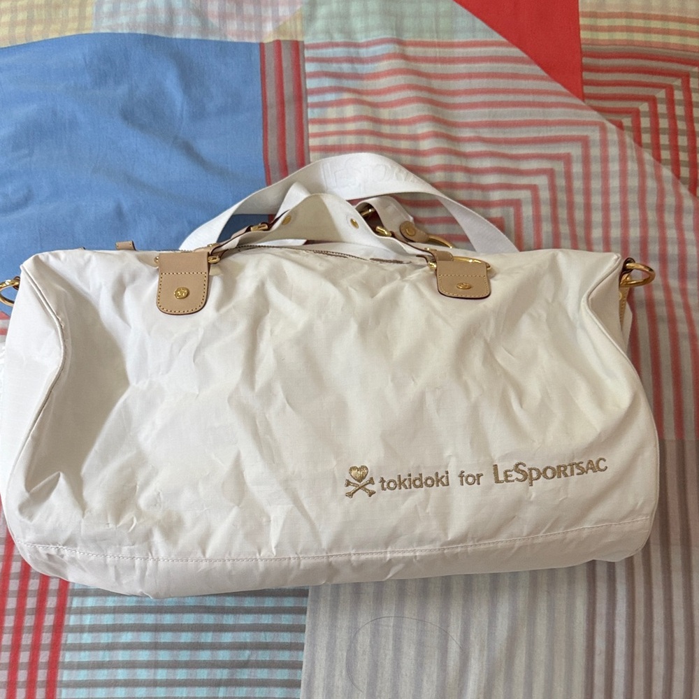 Lesportsac x Tokidoki White Duffle Bag with Strap
